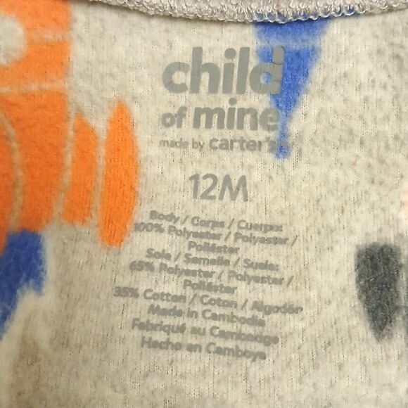 🩷CHILD OF MINE Footie one piece pajamas. Set of 2 for 12M - Picture 5 of 6